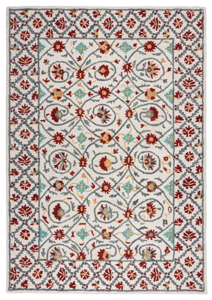 Piros-kék kézi szövésű gyapjú szőnyeg 120x170 cm Iris Traditional – Flair Rugs