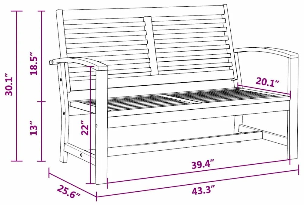 Kerti Kanapé Szett 3 pcs Természetes Tömör tíkfa