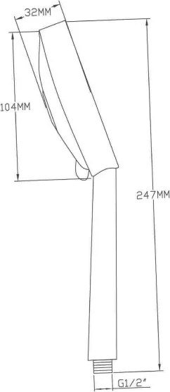 Sapho - Kézi zuhany, fényes króm kivitel