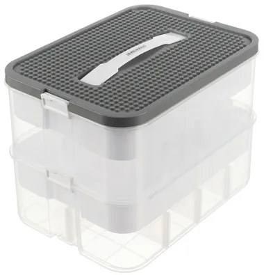 KRUZZEL 2 szintes doboz építőkockákra - játékrendszerező - Kruzzel