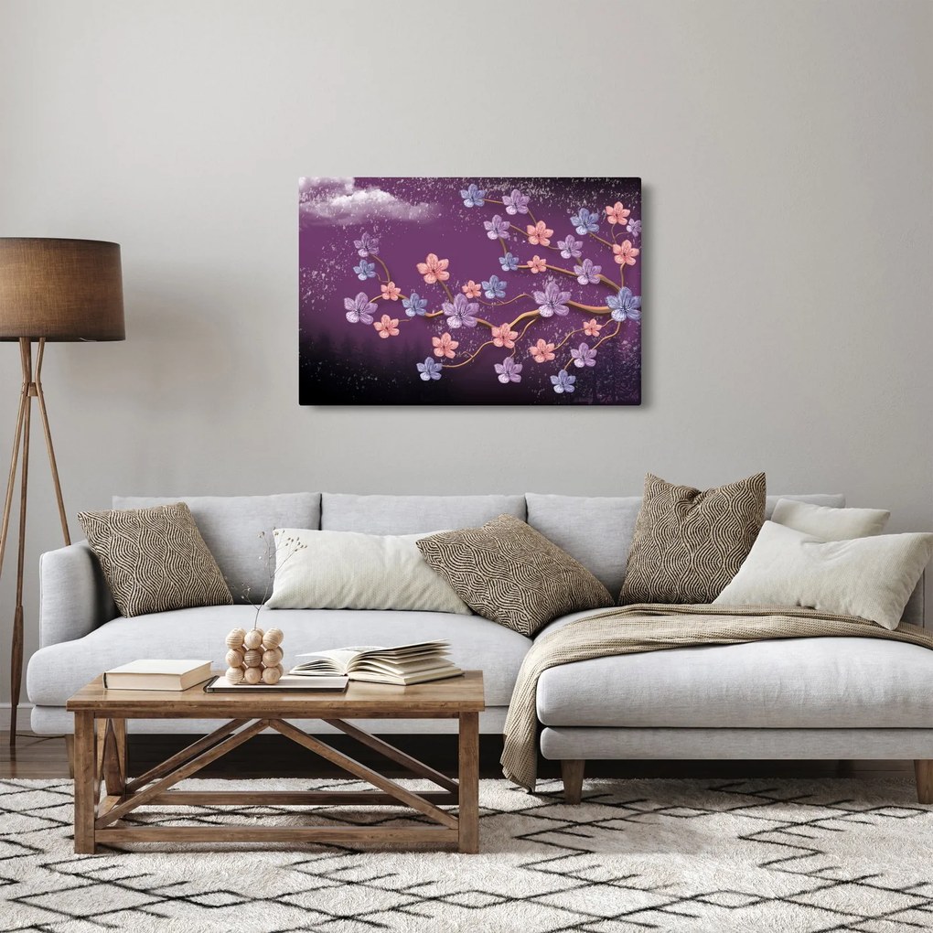 Kép - Tavaszi alkonyat (90x60 cm)