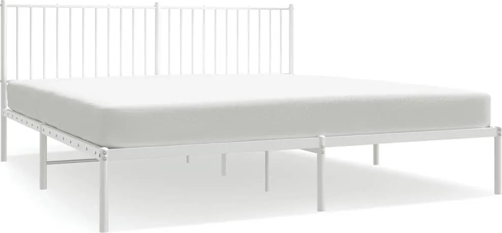 vidaXL fehér fém ágykeret fejtámlával 183 x 213 cm