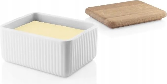 Legio Nova tölgyfa fedéllel ellátott vajtartó, Eva Trio