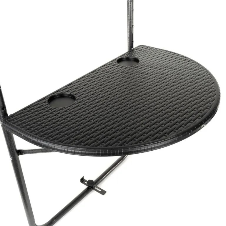 GARTHEN Felfüggeszthető összecsukható asztal fekete