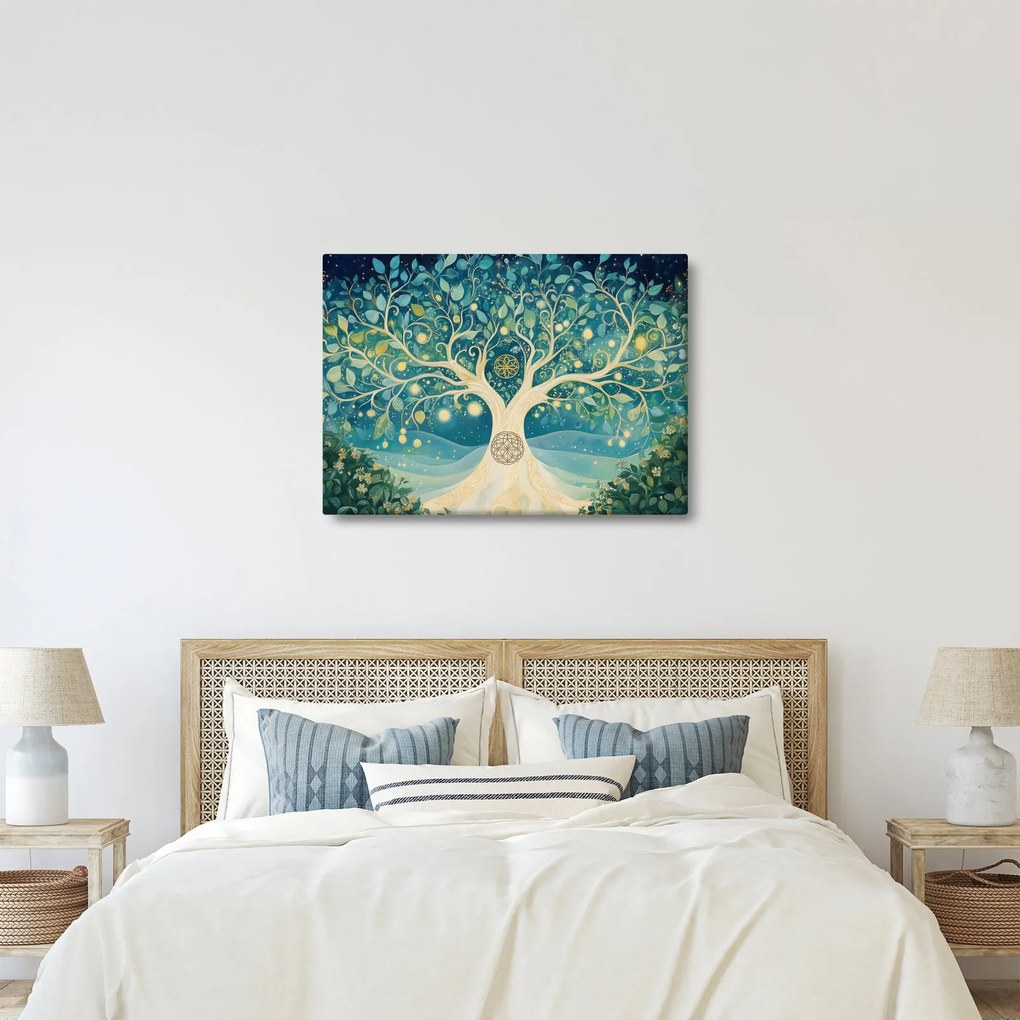 Kép – Mágikus fa spirálokkal (70x50 cm)