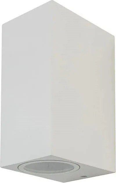 Kültéri kerti fali lámpa téglalap alakú 15 cm fehér felső alsó V-tac