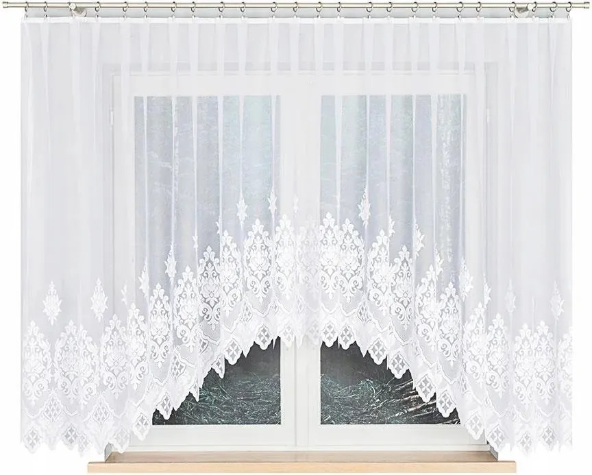 Klasszikus jacquard függöny 300×160 cm fehér, felakasztható