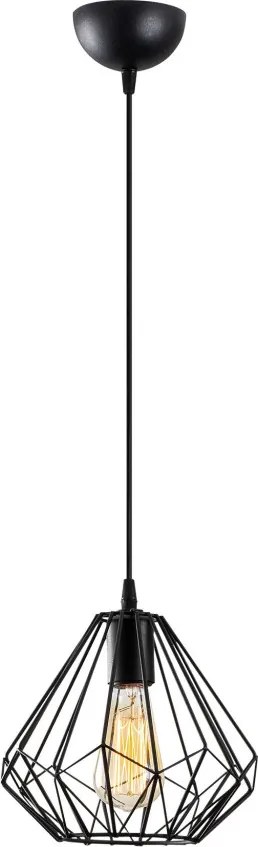 Diamond 704-S fekete fém függőlámpa, Ø23 cm
