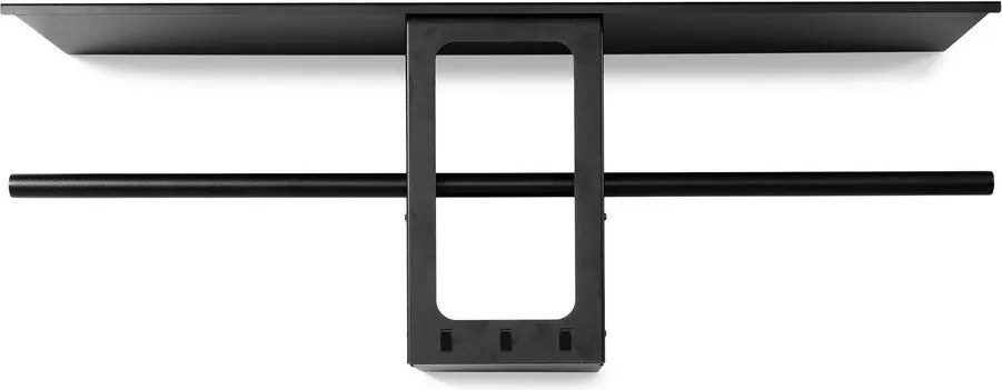 Fekete acél fali fogas polccal 100 cm Luno Small – Spinder Design