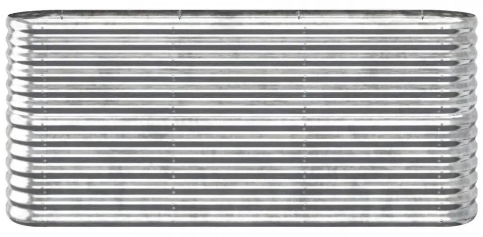 ezüstszínű horganyzott acél kerti magaságyás 152x40x68 cm