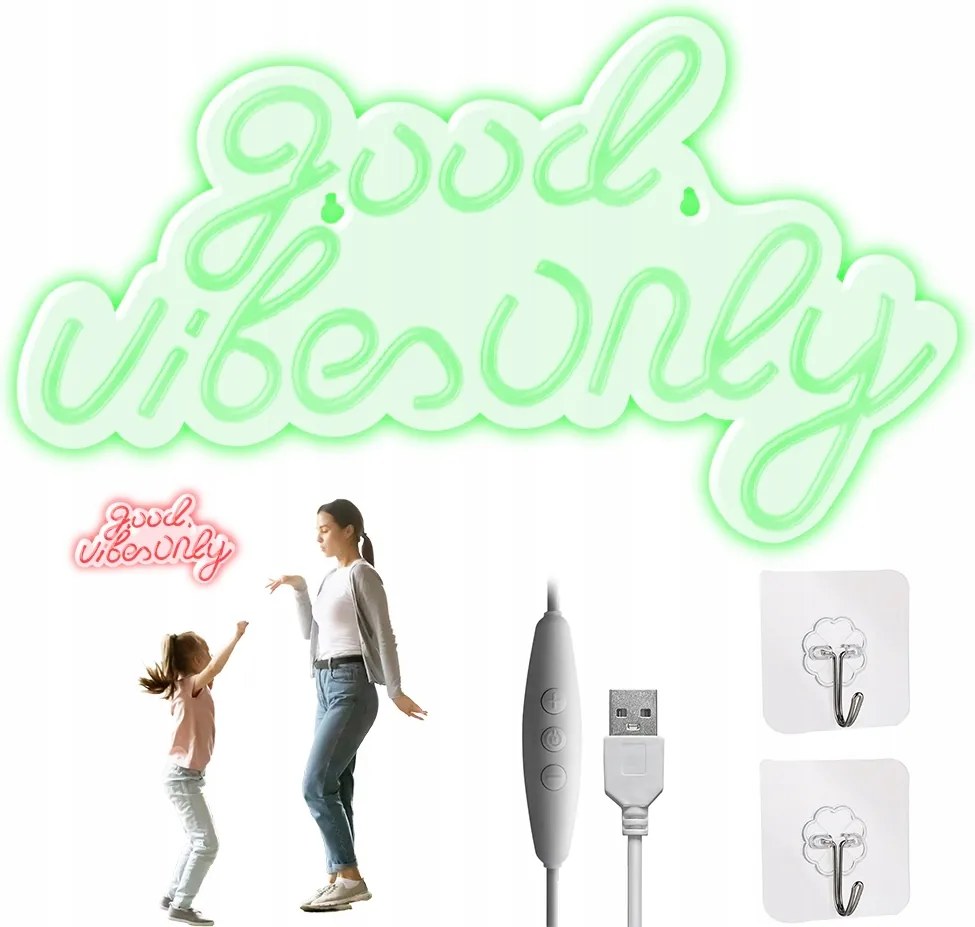 Dekoratív Neon Fény Happy Birthday Led 42cm Usb Hálószoba Nappali