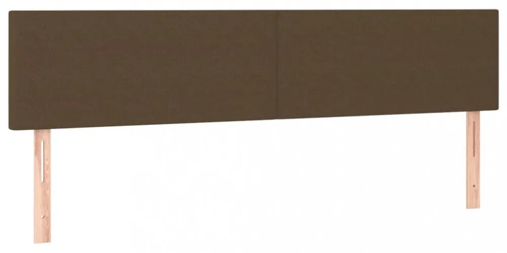 barna szövet rugós és LED-es ágy matraccal 180 x 200 cm