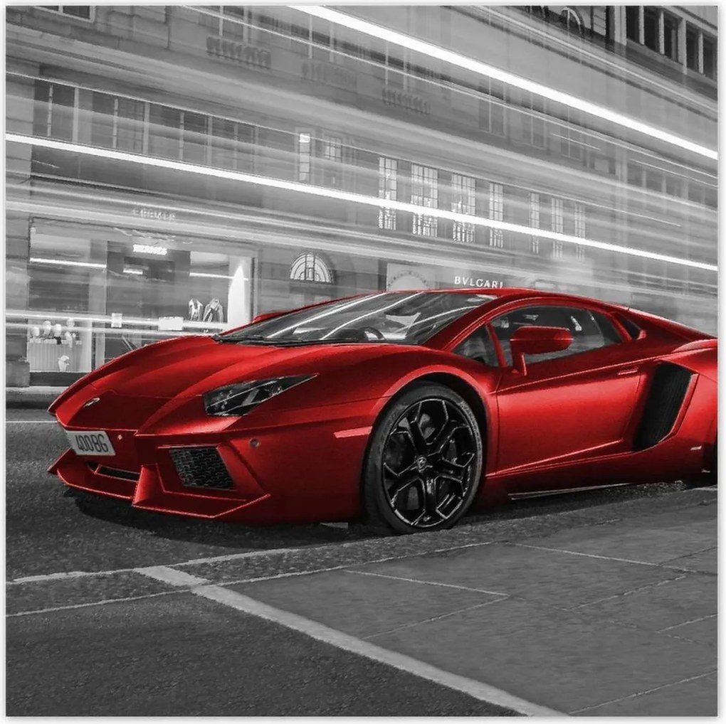 Poszterek 70x70 Piros autó