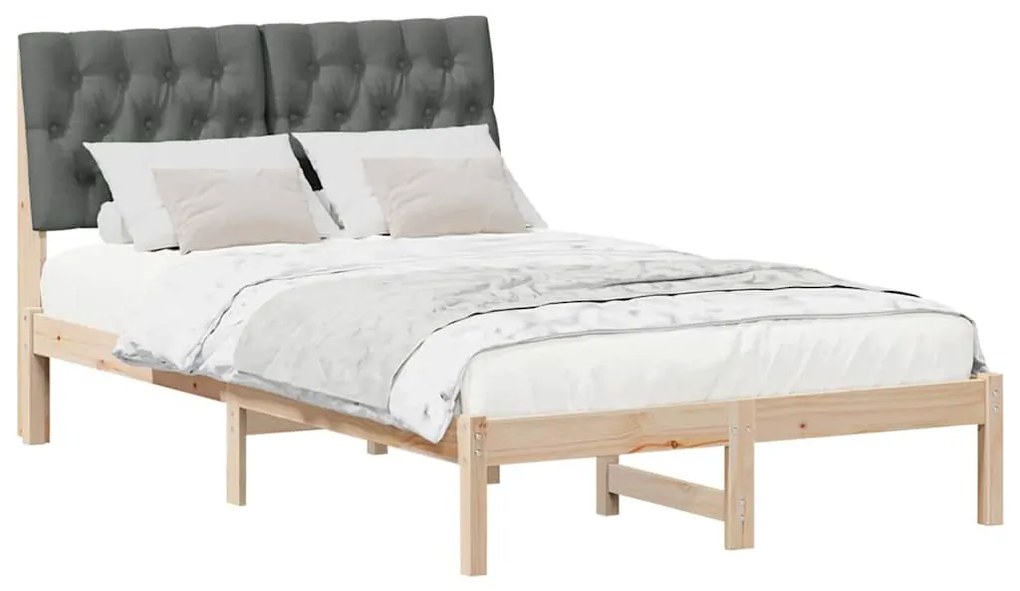 Ágykeret Kárpitozott Fejtámlával fejtámlával Barna 120 x 200 cm