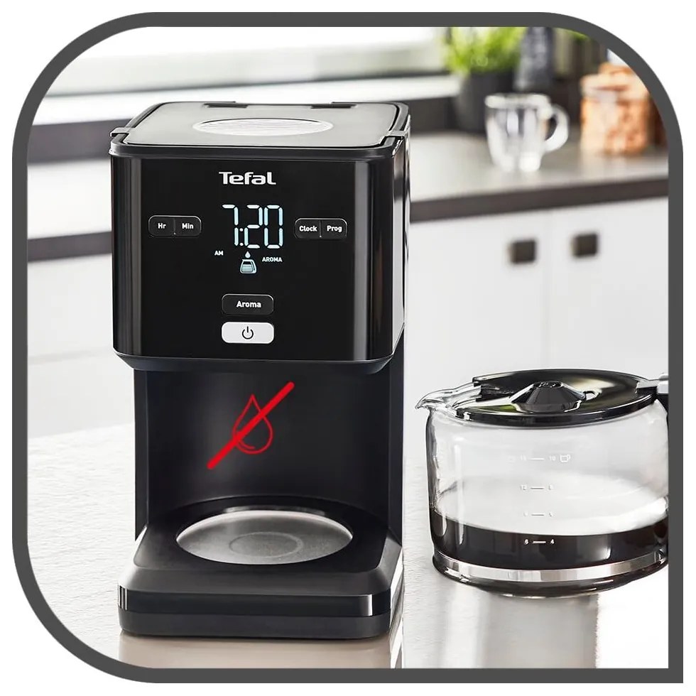 Fekete filteres kávéfőző Smart'n'light CM600810 – Tefal