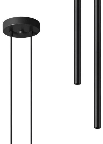 Sollux SL.1304 - Csillár zsinóron PASTELO 2xG9/8W/230V fekete