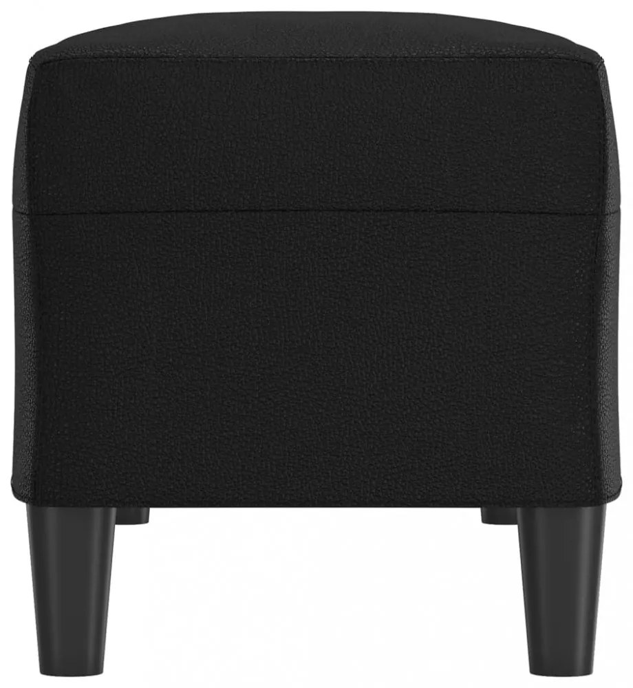 vidaXL fekete műbőr pad 100 x 35 x 41 cm