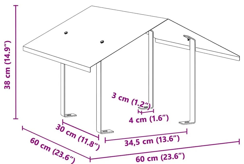 Kémény Felszerelés Ezüst 60 x 60 x 38 cm Rozsdamentes acél