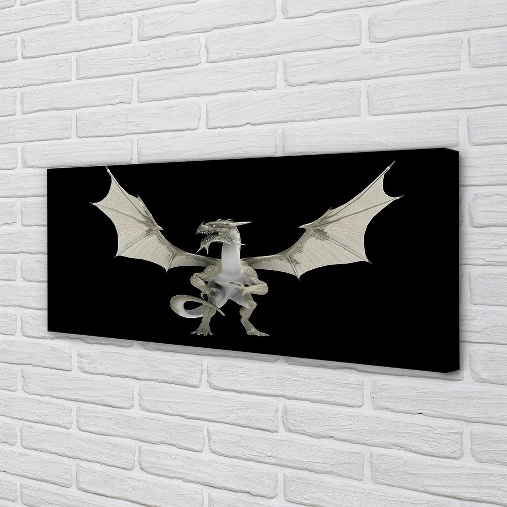 Canvas képek fehér sárkány 100x50 cm