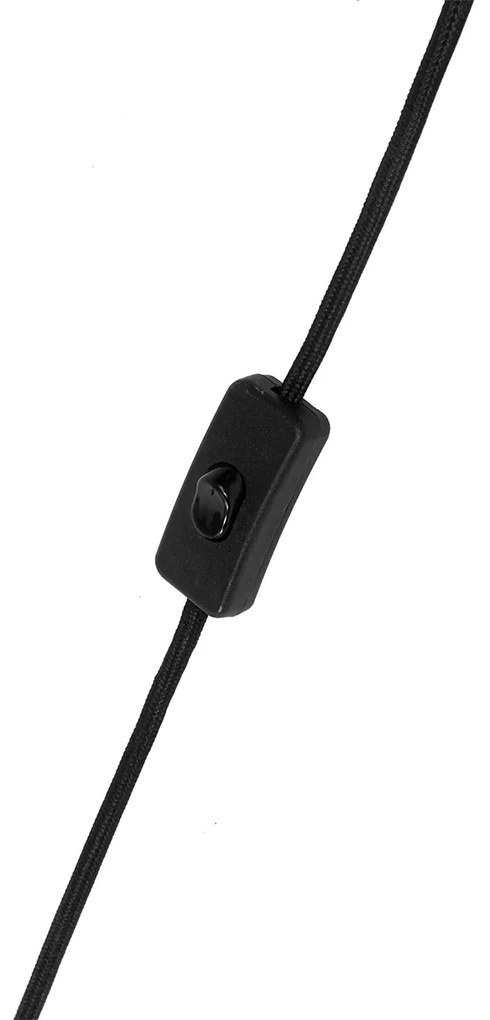 Modern asztali lámpa fekete opál üveggel - Drop