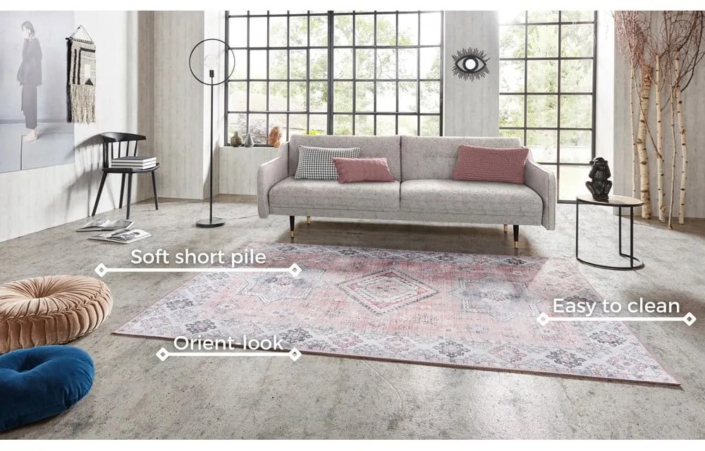 Gratia világos rózsaszín szőnyeg, 120 x 160 cm - Nouristan