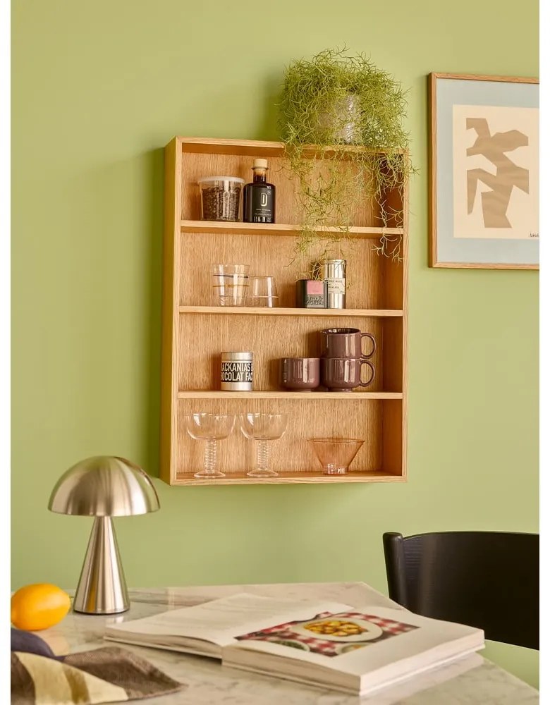 Natúr színű többszintes tölgyfa fali polc Cubbie – Hübsch