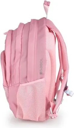 Hátizsák, iskolatáska, cipzáras, GABOL Glam, rózsaszín csillámos (GA237640L)