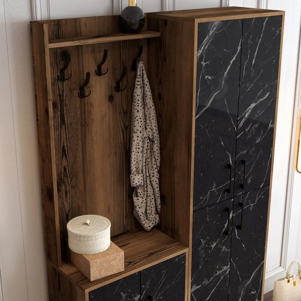 Berlin BA - Walnut, Black Marble