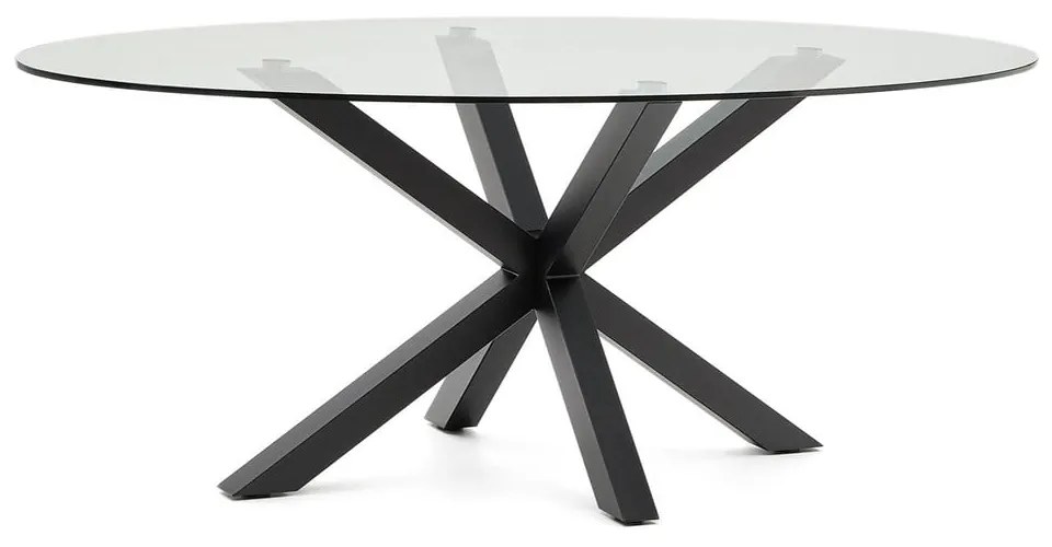Étkezőasztal üveg asztallappal 100x200 cm Argo – Kave Home