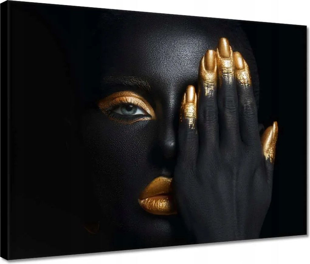 Vászonkép 40x30 Arc az arany tenyér alatt