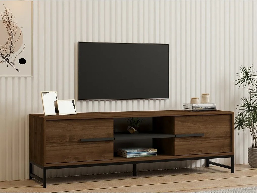 Mono Walnut and Black TV-asztal