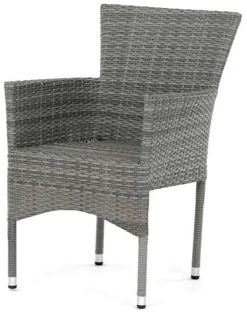 Szürke Polyrattan Kerti Szék, Fém Vázzal. AZC-S2118 GREY