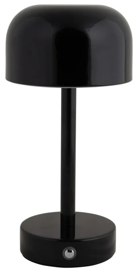 Fekete LED asztali lámpa fém búrával (magasság 24,5 cm) James – Leitmotiv