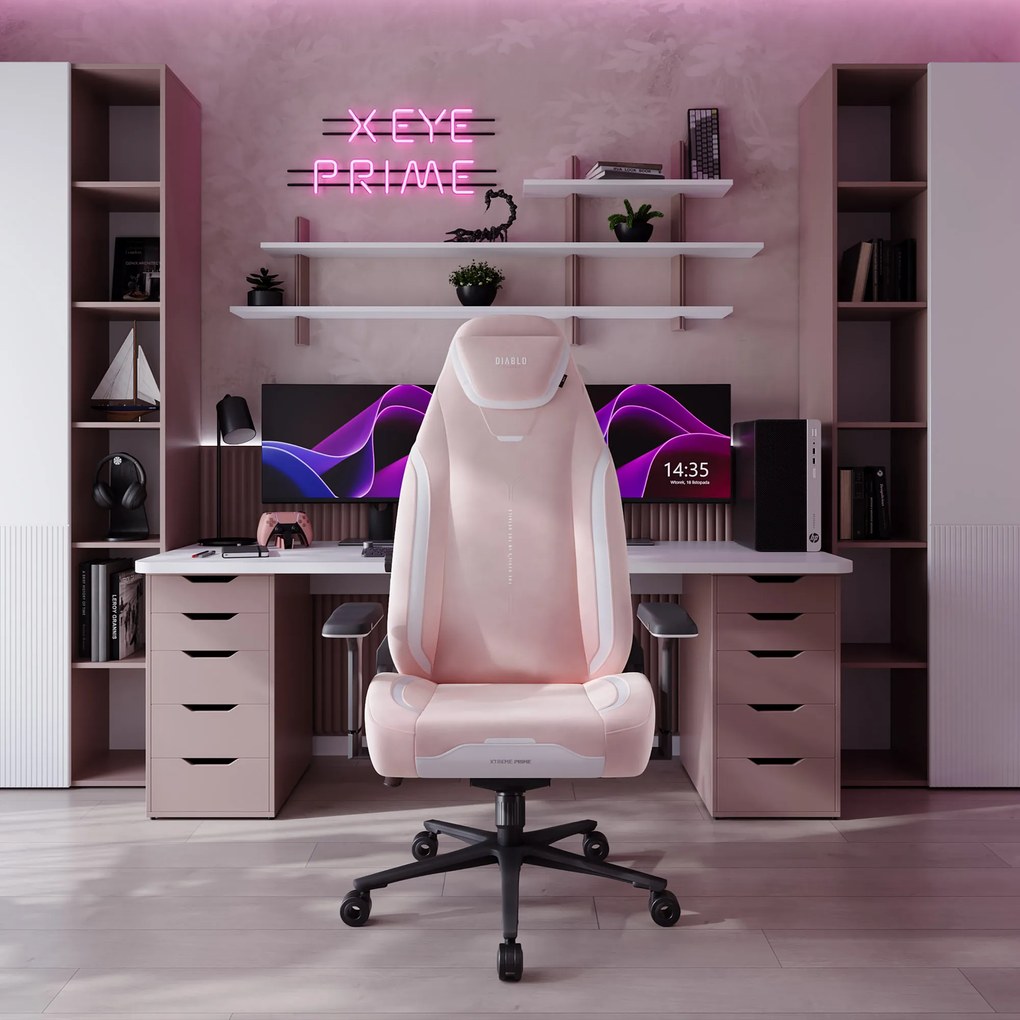 Gamer szék Normal Size fekete-rózsaszín: Diablo X-Eye Prime Akira Pink
