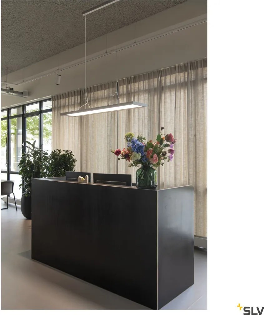 SLV 1006345 WORKLIGHT Modern Led Függesztett Lámpa Ezüst LED IP20