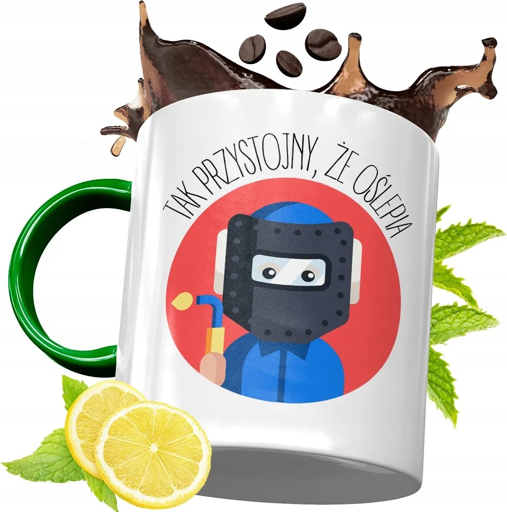 Zöld Bögre Hegesztőnek Születésnapra Ajándék fényképes nyomtatással