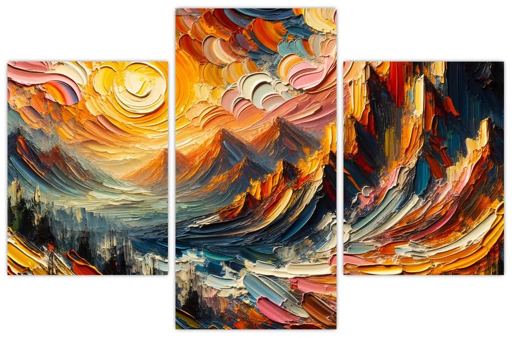 Kép - Hegyek, melyeket napfény ölel (90x60 cm)