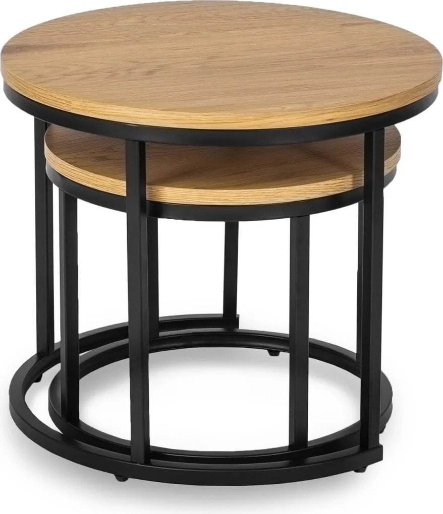 Dohányzóasztal szett arany tölgy színben DELIA