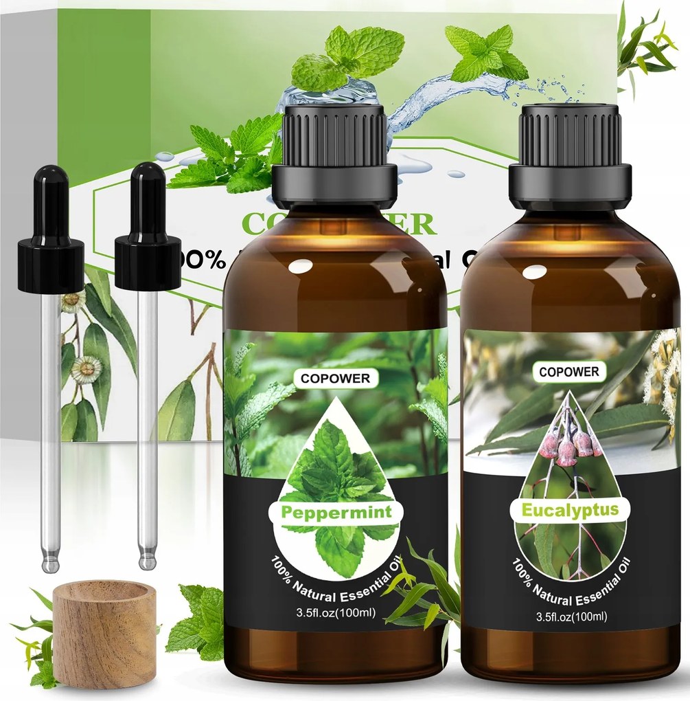 Illóolajok Aromaterápiás Diffúzorokhoz Eukaliptusz Menta 2X100ML