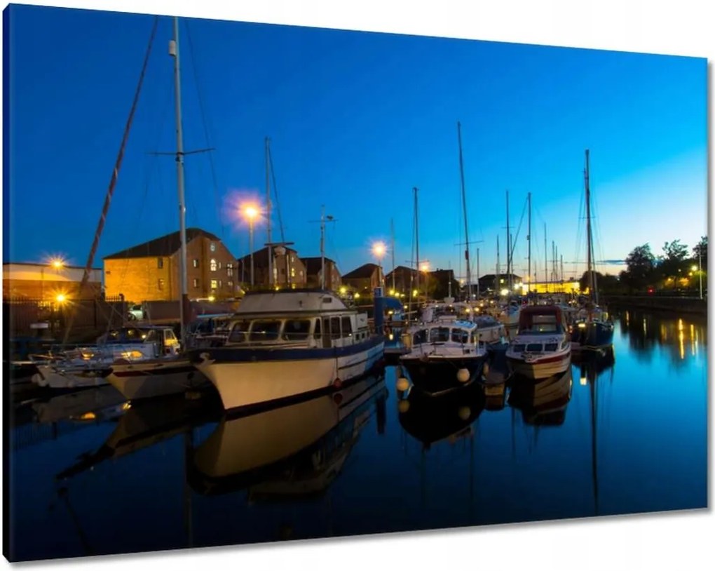 Vászonkép 100x70 jachtkikötő