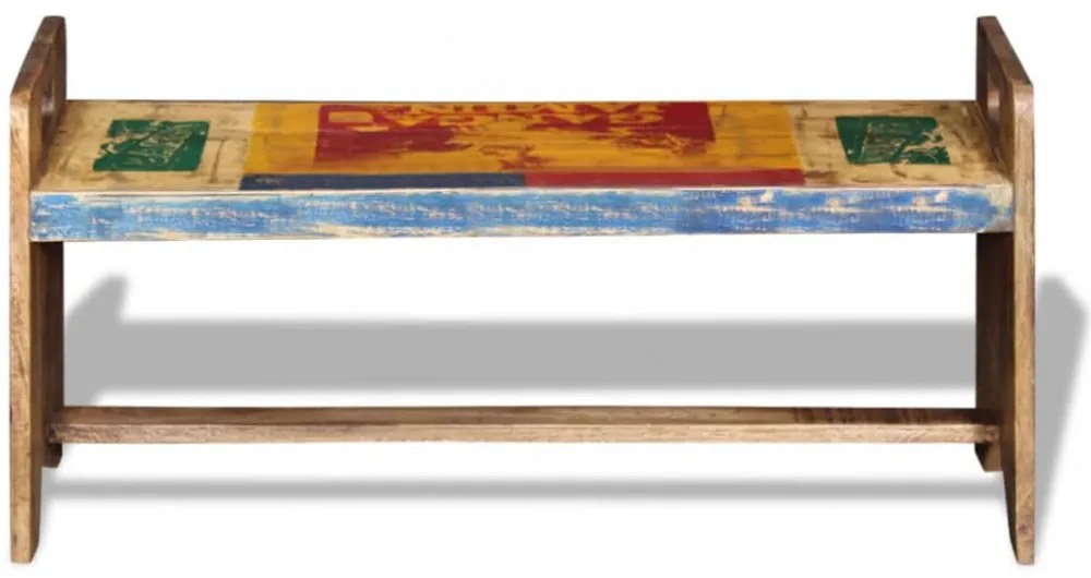 vidaXL tömör újrahasznosított fa Cola pad 100 x 30 x 50 cm