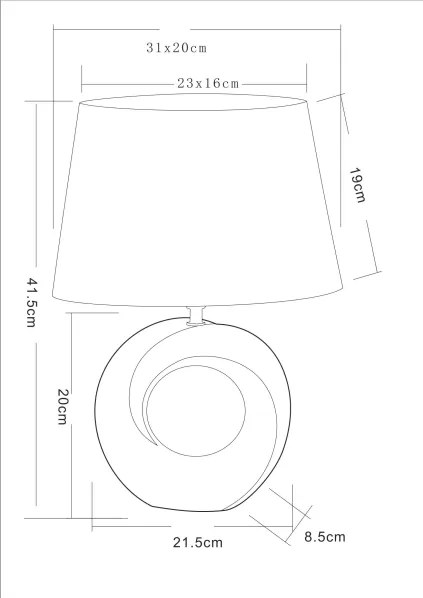 Globo 21641T - Asztali lámpa JEREMY 1xE27/40W/230V