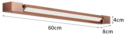 Brilagi-LED fürdőszobai tükörvilágítás AQUA LINE LED/18W/230V 60 cm IP44 bronz