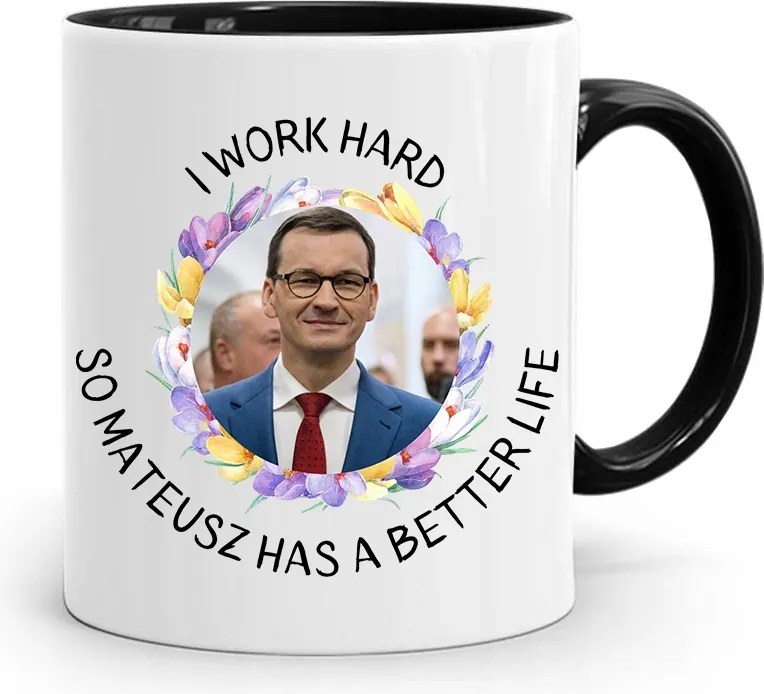 Bögre Fekete Politikusok Miniszterelnök Mateusz Morawiecki