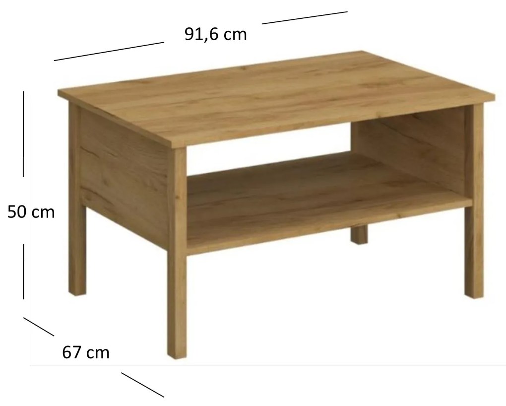 Dohányzóasztal Keira (arany craft tölgy). 1052990