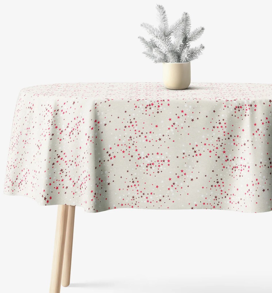 Goldea ovális terítő valencia - csillagok natúr alapon 120 x 180 cm