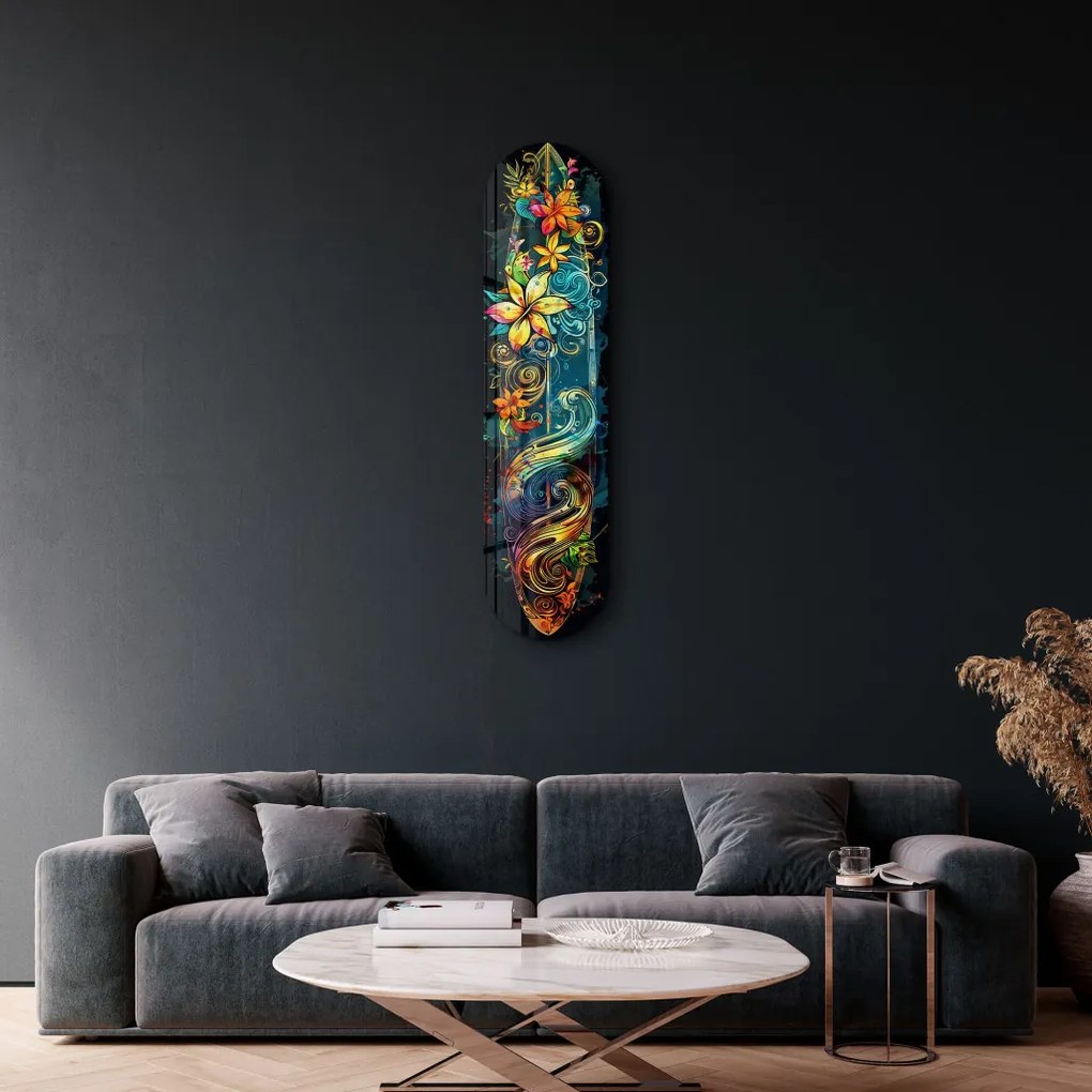 Hawaiian edzett üvegkép, 20 x 80 cm