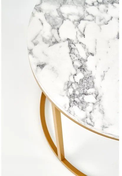 PACILA dohányzóasztal szett (2 db), márvány dekor/arany