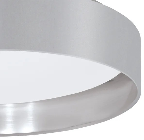 Eglo 31623 - LED mennyezeti lámpa MASERLO, 16 W, 230 V, átmérő 40,5 cm, szürke/ezüst