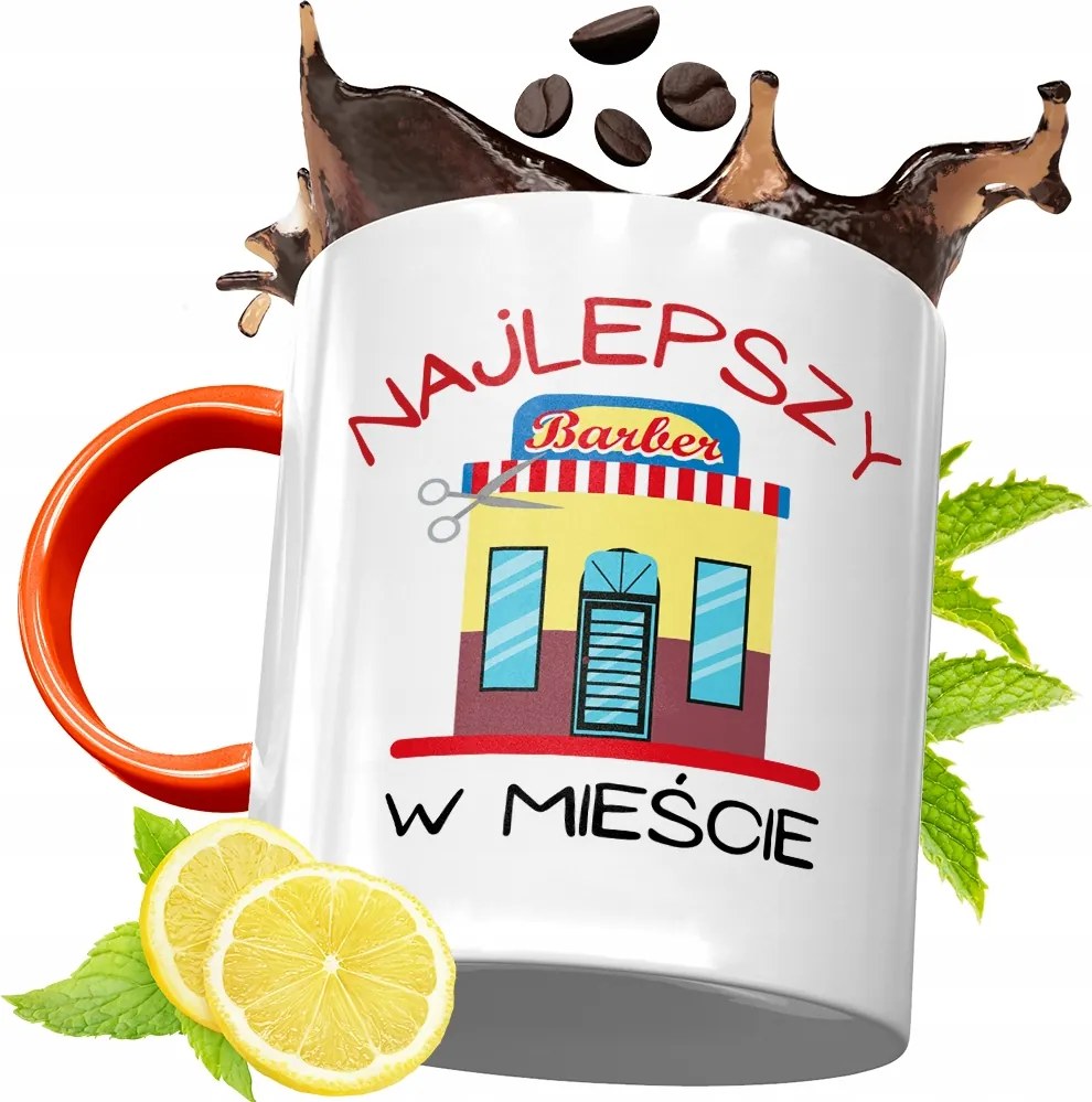 Narancssárga Bögre Fodrásznak Fodrász Ajándék fényképes nyomtatással